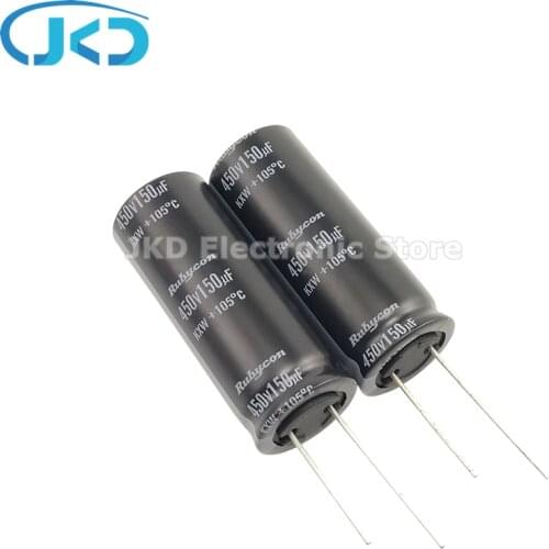 10pcs RUBYCON 150UF 450V 18*45mm 105℃ 150UF450V 450V150UF 18x45mm Aluminum Electrolytic Capacitor