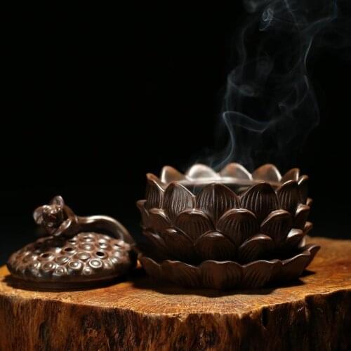Fragrant incense road ceramic ornaments sandalwood incense coil Aloes rust enamel incense road lying accessories