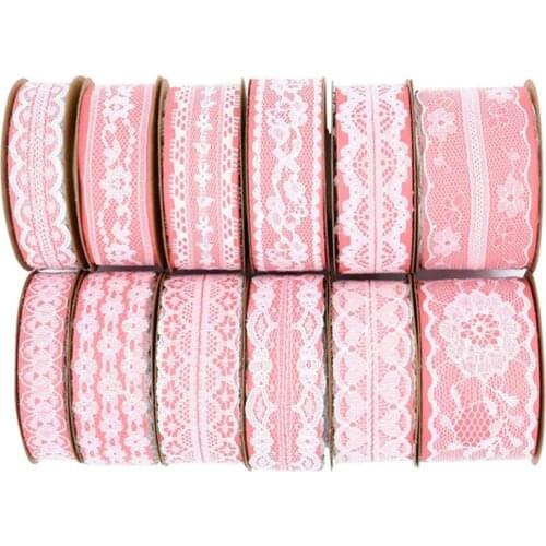 White Non-Elastic Lace/Underwear Clothing/Wedding Accessories Hollow Belt/10 Yards One Roll/Polyester/DIY Wedding Decoration