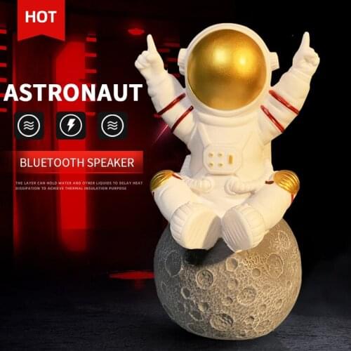 Astronaut Cartoon Bluetooth 5.0 Speaker Support TF AUX USB Creative Gift Bluetooth Wireless Speaker Birthday Gift Decoration