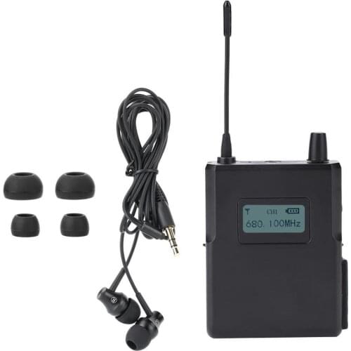 For ANLEON S2-R High Sensitivity Antenna Wireless Stage Monitor 670-680MHz / 863-865MHZ Clear Sound Receiver with Earphones