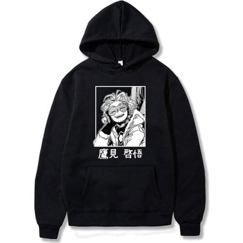 Harajuku My Hero Academia Unisex Hoodies Japanese Anime Hawks Printing Mens Hoodie Sweatshirt Daily Casual Streetwears