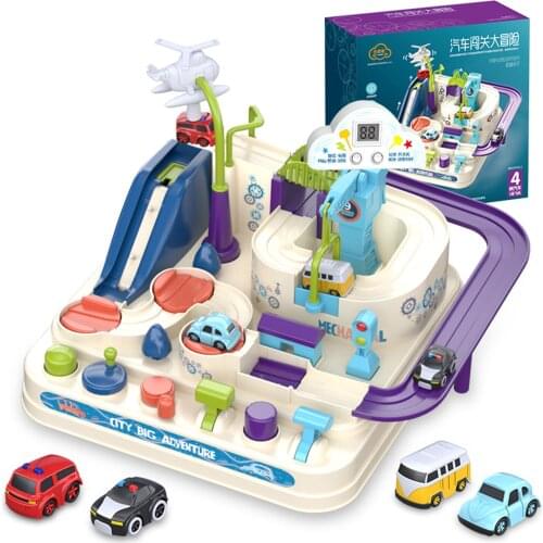 Rail Car Toy Educational Cooperative Game Toy Racing Rail Car Model Toys Children Track Car for Children Kids