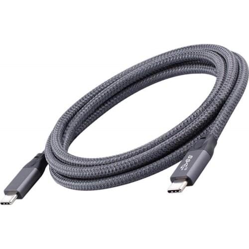 5FT USB C to USB C Cable, 20Gbps Type C 3.1 Gen 2 Cable 5A 100W 5Ft for 4K Video and PD Nylon Braided Fast Charger Thunderbolt