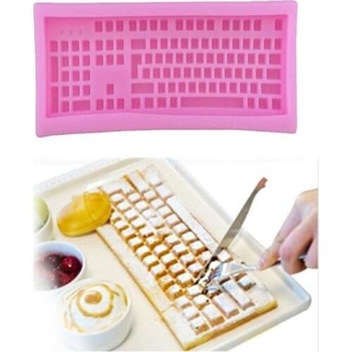 Keyboard Fondant Cake Mold Chocolate DIY Decoration Dessert Bakeware Baking Mold
