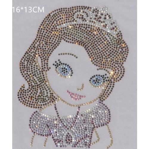 Beauty sticker hot fix rhinestone transfers iron on crystal transfers design iron on patches appliques for sweater