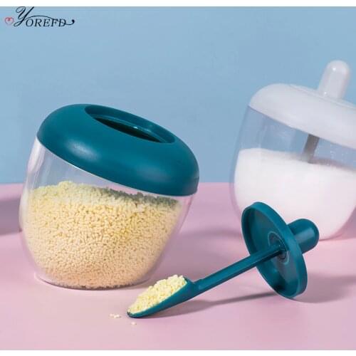 OYOREFD Creative Nordic Style Spices Storage Box Home Kitchen Salt And Pepper Set Spice Container With Spoon Kitchen Gadgets