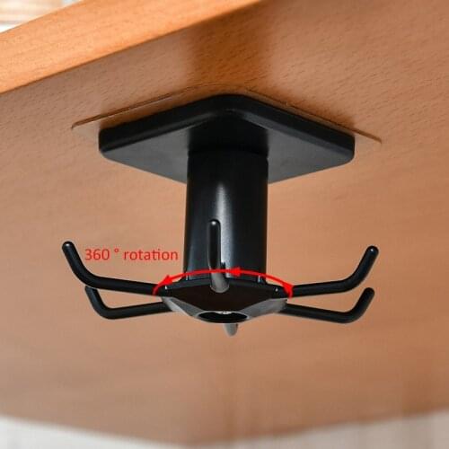 Kitchen Rotate Storage Rack Cupboard Shelf Hanging Hook Organizer Closet Clothes Shelf Hanger Wardrobe Holder Kitchen Cocina