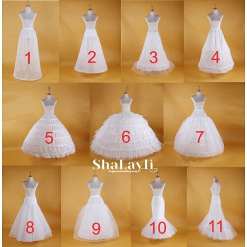 Hot Sell Many Styles Bridal Wedding Petticoat Hoop Crinoline Prom Underskirt Fancy Skirt Slip Wedding Accessories Bride Must