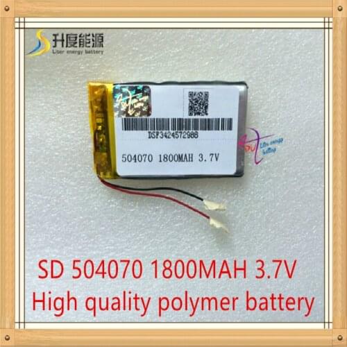 Liter energy battery 3.7V tablet 504070 1800MAH interphone GPS navigation recorder