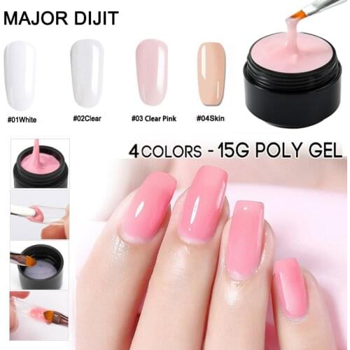 15ml Builder Gel Polish Pink White Clear Finger Nail Extension Thick UV Gel Nail Cover Camouflage UV Gel Varnish
