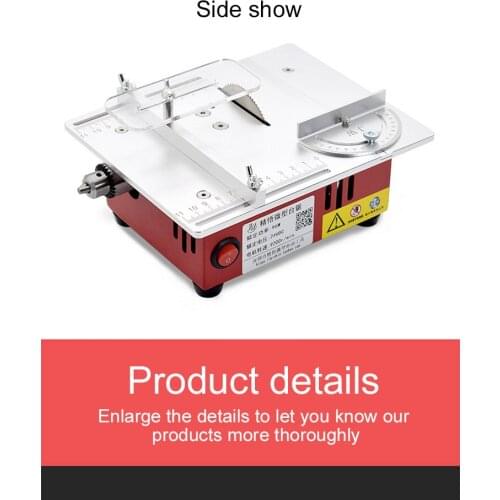 110~240V Mini Table Saw DIY Model Can Lift Precision Small Household Wood Plastic Cutting Machine Household Wood Plastic