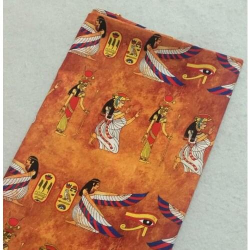 Brand New Ancient Egypt Human Printed Cotton Fabric 010 Fabric Patchwork for Cloth Dress Party Home Decor