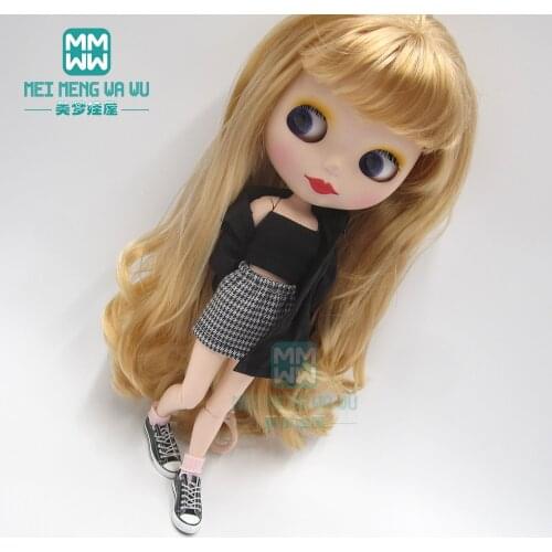 1pcs Blyth Doll Clothes Stylish three-piece shirt, tube top, skirt for Blyth , Azone1/6 doll accessories