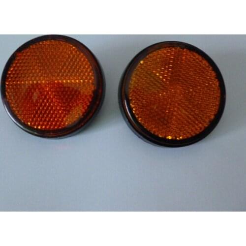 ONE PAIR ( 2 PIECES) ROUND ORANGE REFLECTORS fit Chinese dirt bike Enduro Motorcross Motorcycle ATV gokart