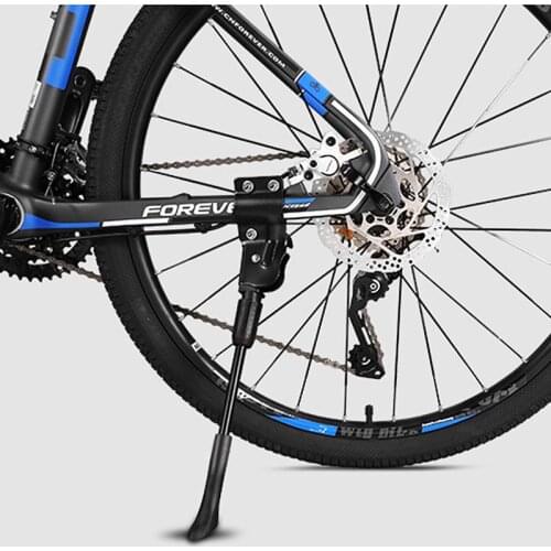 MTB Bicycle Durable Mountain Bike Foot Support Aluminum Alloy Aluminum Side Rear Kick Stand Electric Vehicle Bicycle Part Black