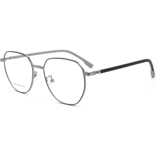 Logorela P555 Alloy Glasses Frame Men Ultralight Women Vintage Irregular Prescription Eyeglasses Retro Optical Frame Eyewear