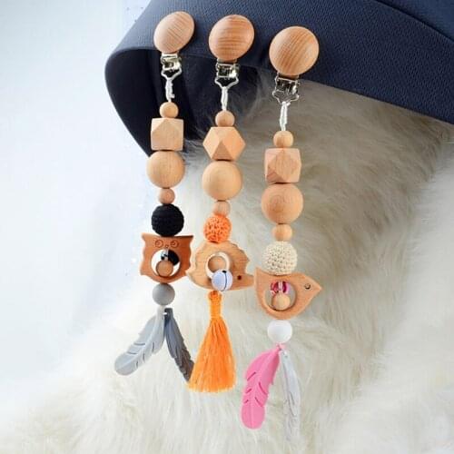 Baby Stroller Hanging Pendant Pacifier Clip Chain Rattle DIY Dummy Nipple Holder Infants Teether Nursing Chewing Toys Shower Gif