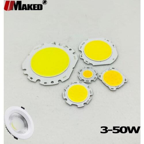 New Flip-COB LED Light Chip 3 5 7 9 12 15 18 20 30 36 40 50W LED Ball Integrated SMD diodes LEDs Bulb spotlight Ceiling Lamp DIY