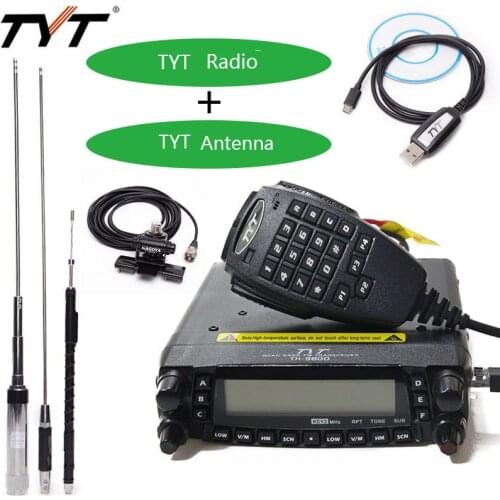 TYT TH-9800 Plus Quad Band 50W Car Mobile Radio Station 50Watts Walkie Talkie + Original TH9800 Quad Band Antenna TH 9800 Radio