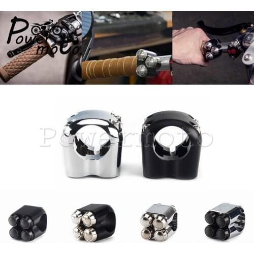Universal 25mm 22mm Handlebar 4 Button M-Switches Moto Horn Light Start Switch Aluminum Waterproof Motorcycle Control Switch