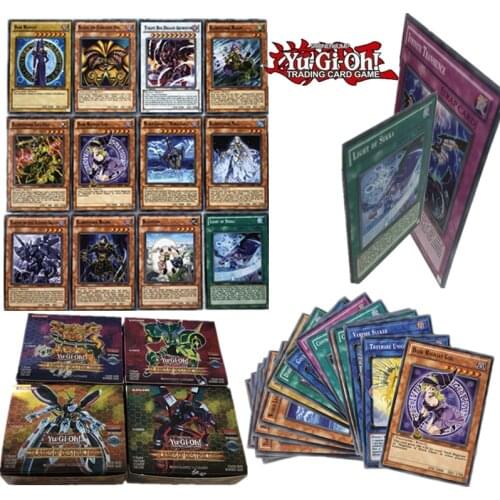 In Stock! 1/box 216Pcs YU Gi Oh! English DARJ MAGICIAN GIRL VAMPIRE DESTRUCTION Flash Cartoon Cards Yugioh Christmas Gift Toys
