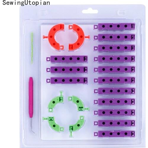 Knitting Loom DIY Spliced Loom Braided Frame Child Educational Long Ring Set with Hook Needles Knitting Woven Scarves Hats Socks