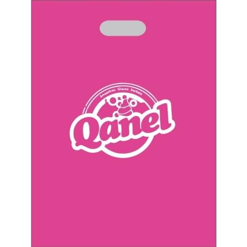 W30*H40cm (11.8' *15.7') 200pcs print logo garment/hair packing industrial plastic bags/custom shopping handle accessories bags