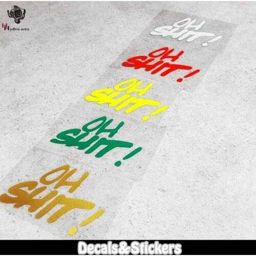 NO.LN210 Funny Sticker OH SHIT! 3M MOTO GP Racer Reflective Sticker Car Sticker Decals Racing Stickers Motorcycle Bike