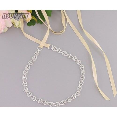 Women Wedding Belts Wedding Sashes Bridal Belts Rhinestones Belt For Evening Dress Party Girl Dress Up Noble Crystal Belt