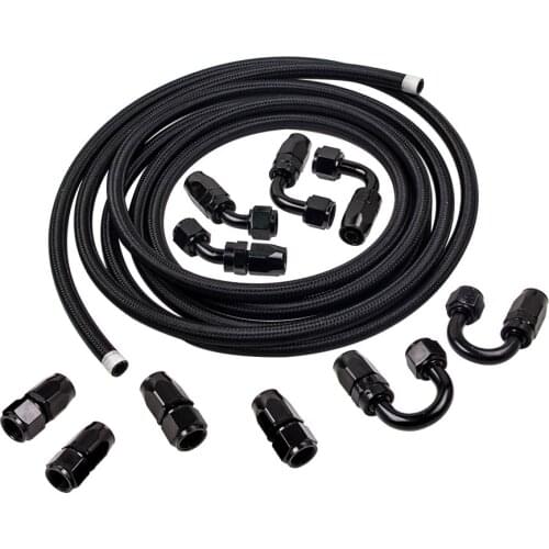 1.7cm Oil Hose Line 5 Metre AN8 -8AN AN-8 Fitting Stainless Steel Nylon Braided