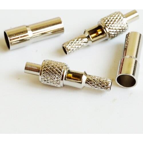 1X RF Connector TS9 Female Jack Crimp for LMR100 RG316 RG174 RG179 Cable Plug Brass Straight Coaxial RF Adapters