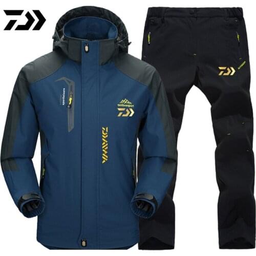 2021 Daiwa Fishing Suit Men Spring Autumn Thin Fishing Clothing Hooded Sports Hiking Fishing Jacket Outdoor Clothes Fishing Wear