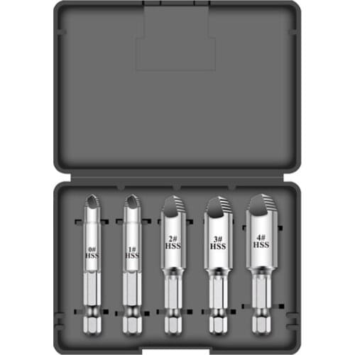4/5 PCS Damaged Screw Extractor Drill Bit Set Stripped Broken Screw Bolt Remover Extractor Easily Take Out Demolition Tools
