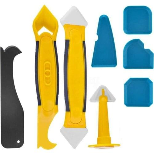 8pcs ABS Silicone Glass Cement Scraper Tool Caulking Sealant Household Painting Scraping Caulk Removal Tool Kit