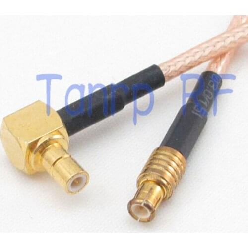 8in MCX male plug to SMB male plug right angle RF adapter connector 20CM Pigtail coaxial jumper cable RG316 extension cord