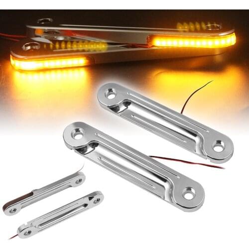 Aluminum LED Flush Fork Turn Signals For Harley Touring Electra Street Glide FLH/T FLHX FLHR 1998-16