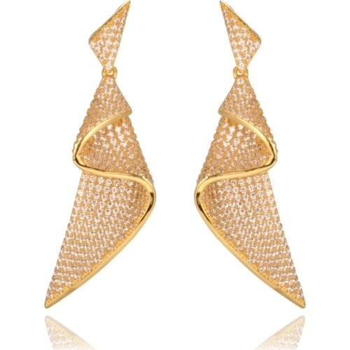 GrayBirds Gorgeous Earrings Like Flags Twisted Triangular Jewelry For Wedding Girls MLE128O