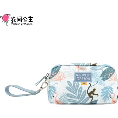 Flower Princess RAIN FOREST DREAM 2021 Summer Autumn New Womens Bag Nylon Mini Blue Print Purse Wallet Clutch For Phone Bag