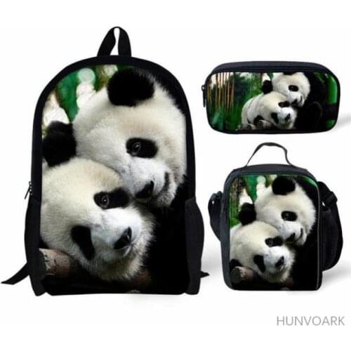 Kids Kawaii Backpack Cute Panda Print School Bags Set for Girls Boys Students Back T School Backpacks 3pcs Travel Mochilas