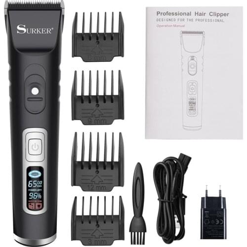 Surker Electric Hair Clipper Adjustable Hair Cutter Machine USB charging hair trimmer for men grooming High Power