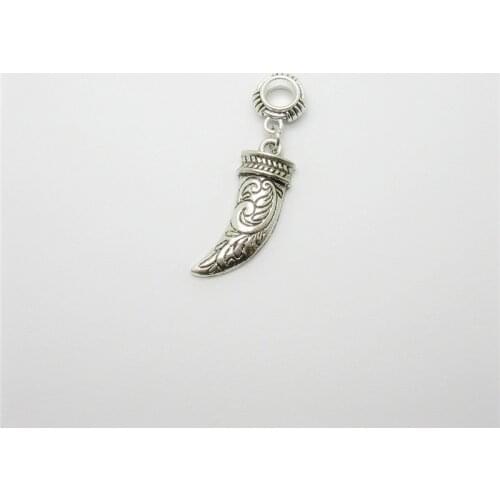 Classic 20pcs Wolf charms big hole loose bead fit Pandora bracelet pendants DIY