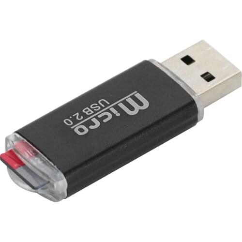 Metal Mini TF Micro SD Card Reader USB 2.0 MicroSD T-Flash Tf Memory Card Reader for Samsung Huawei Wholesales 500pcs/lot