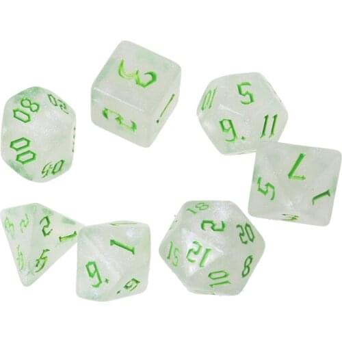 7 Pcs Newest Resin Polyhedral Dices for DND RPG MTG Dials Dice Desktop Table Board Game Toy Resin Polyhedral Dices