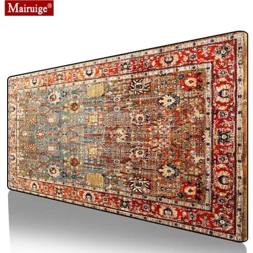 Persian Rug Bohemian Red Mouse Pad XXL Gamer Desk Mat Large Keyboard Pad Gaming MousePad 90x40cm/80x30cm for Laptop Table Pads