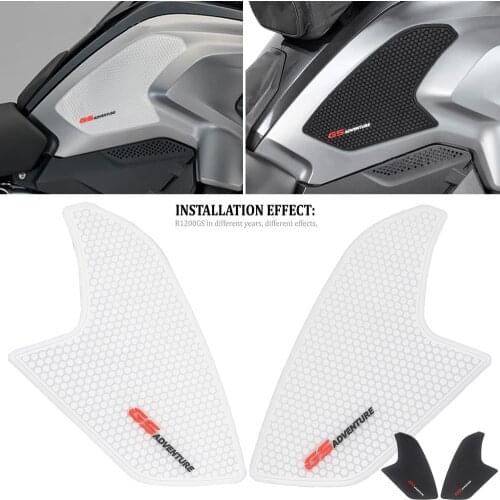 Transparent Motorcycle Non-Slip Side Fuel Tank Stickers Waterproof Pad Rubber Sticker For R1200GS R 1200 GS LC 2013-2018