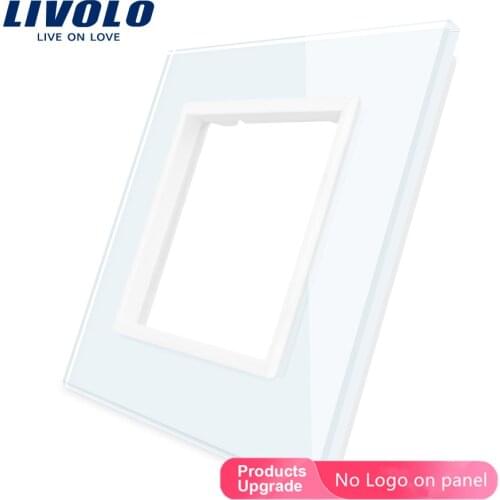 Livolo Luxury Black Pearl Crystal Glass, 80mm*80mm, EU standard DIY Part Of Switch Socket , Single Glass Panel ,VL-C7-SR-11