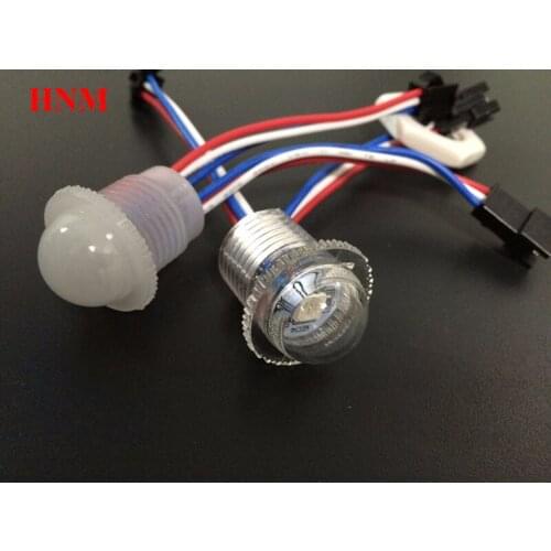 DC12V 20mm UCS1903 rgb pixel led module light, digital 5050 smd full color led module 12V lights, diameter 20mm, waterproof IP67