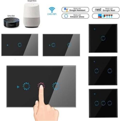 WIFI Smart Remote Control Touch Key Switch Voice Control Smart Switch 1/2/3 Gang Smart Wall Light Switch US/EU /AU/UK Regulation