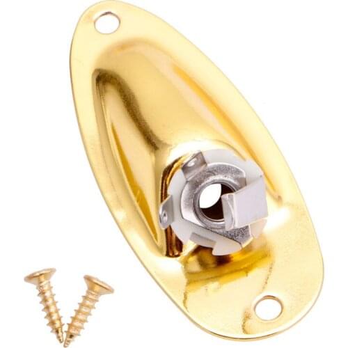 Replacement Boat Input Output Jack Plate Socket for fender Strat Guitar Parts E56D